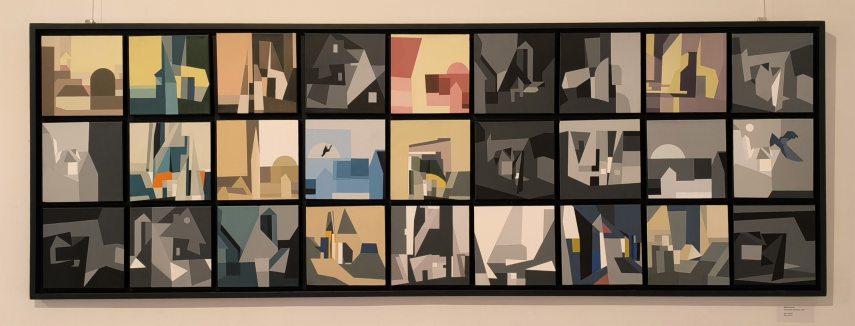 Gulyás Andrea: Szentendrei töredék, 66x190 cm